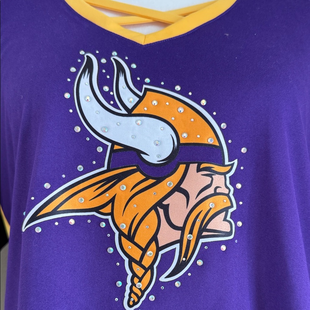 Majestic | NFL Minnesota Vikings Bling Athletic Cut Jersey | XXL - Picture 2 of 8